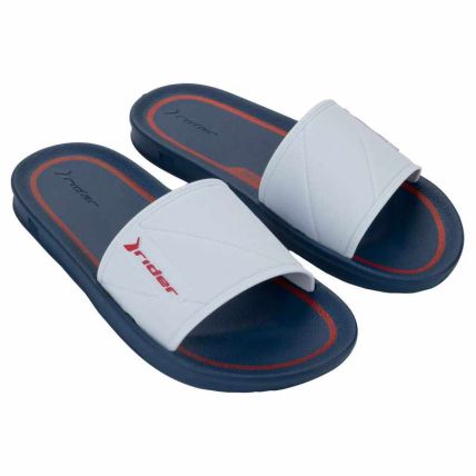 Chinelo Slide Masculino Rider Street - 11578 - Azul/branco/vermelho (Bw933) - Atacado