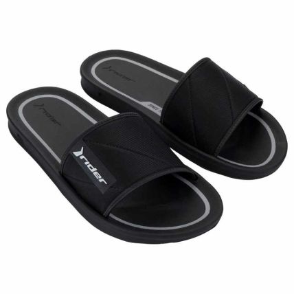 Chinelo Slide Masculino Rider Street - 11578 - Preto/preto/cinza - Atacado