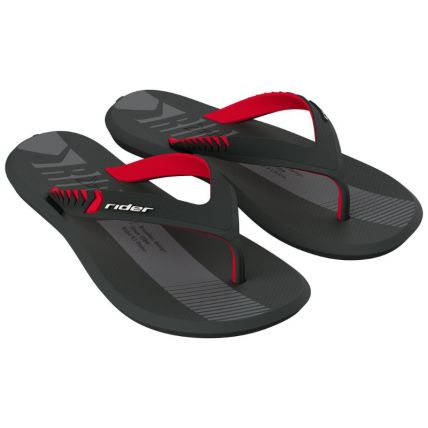 Chinelo Masculino Rider R1 Prime - 12438 - Preto/vermelho/grafite - Atacado