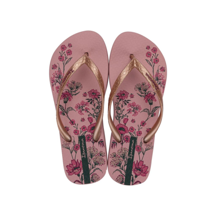 Chinelo Feminino Ipanema Oasis - 26571 - Rosa/metalizado/verde - Atacado
