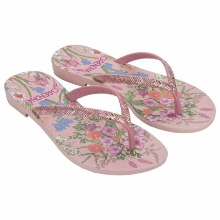 Rasteira Feminina Grendha Amor Em Flor - 19086 - Rosa Nude Claro - Atacado