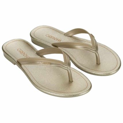 Rasteira Feminina Grendha Favorita - 19483 - Ouro Suave - Atacado