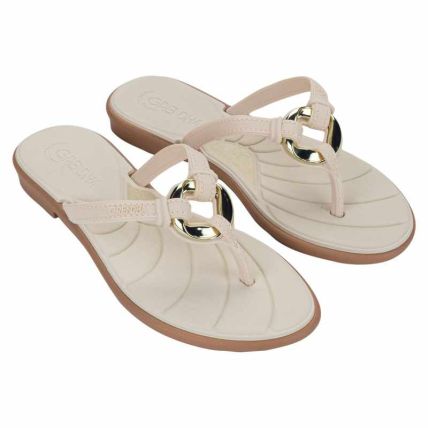 Rasteira Feminina Grendha Mais Conforto Celeste - 19378 - Off White - Atacado