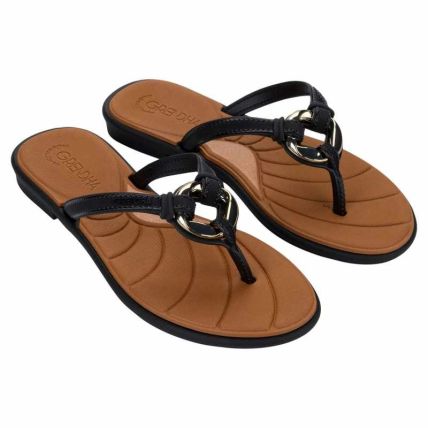 Rasteira Feminina Grendha Mais Conforto Celeste - 19378 - Preto - Atacado