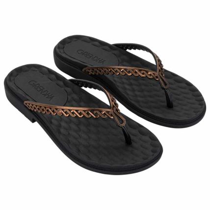 Rasteira Feminina Grendha Nuance - 19317 - Preto - Atacado