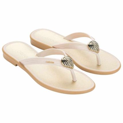 Rasteira Feminina Grendha Refugio - 19394 - Off White - Atacado