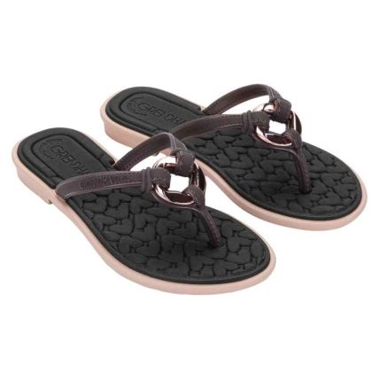 Rasteira Feminino Grendha Bela Mais Conforto Celeste - 19510 - Preto/nude Claro - Atacado