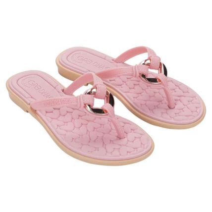 Rasteira Feminino Grendha Bela Mais Conforto Celeste - 19510 - Rosa Medio/bege - Atacado