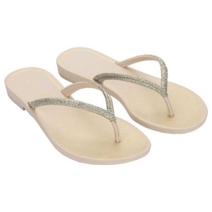 Rasteira Feminino Grendha Graciosa - 19454 - Off White/ouro Claro - Atacado