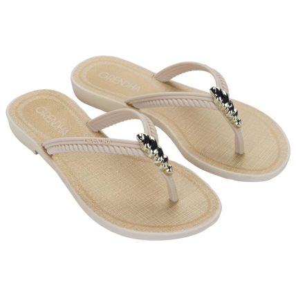 Rasteira Feminino Grendha Lua - 19402 - Off White - Atacado