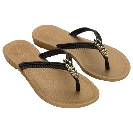 Rasteira Feminino Grendha Lua - 19402 - Preto - Atacado