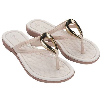 Rasteira Feminino Grendha Mais Conforto Equilibrio - 19506 - Off White - Atacado