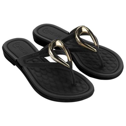 Rasteira Feminino Grendha Mais Conforto Equilibrio - 19506 - Preto - Atacado