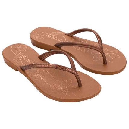 Rasteira Feminino Grendha Preciosa - 19443 - Cobre/marrom Pecan - Atacado