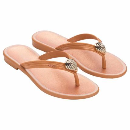 Rasteira Feminino Grendha Refugio - 19394 - Terroso Escuro - Atacado