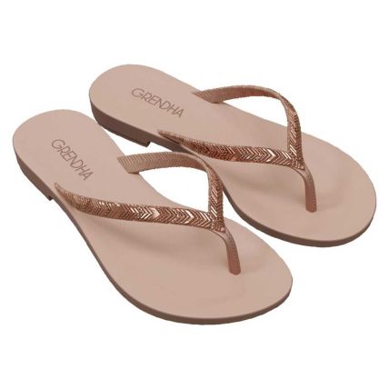 Rasteira Feminino Grendha Virtude - 19545 - Rose/nude Claro - Atacado