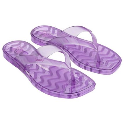 Rasteira Feminino Zaxy Jelly - 19547 - Lilas Festa Transparente - Atacado