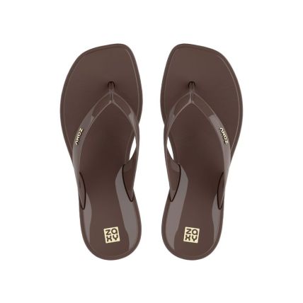 Rasteira Feminino Zaxy Jelly - 19547 - Marrom Urso - Atacado