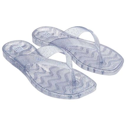 Rasteira Feminino Zaxy Jelly - 19547 - Vidro Glitter - Atacado
