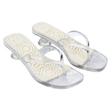Rasteira Feminino Zaxy Top Kitten Heel - 19588 - Vidro - Atacado