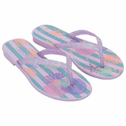 Rasteira Infantil Grendha Bela Amor Em Flor - 19313 - Lilas Sereno Iriodin - Atacado