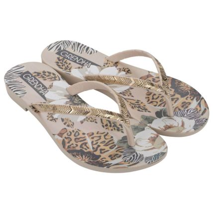 Rasteira Feminina Grendha Amor Em Flor - 19086 - Off White - Atacado