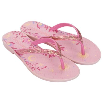 Rasteira Infantil Grendha Bela Amor Em Flor - 19313 - Rosa Sorvete - Atacado