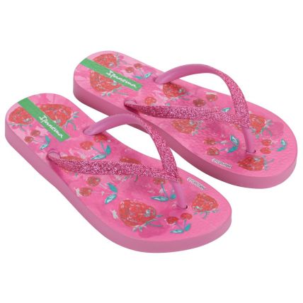 Chinelo Infantil Ipanema Garden Shine - 27273 - Rosa/glitter/vermelho - Atacado