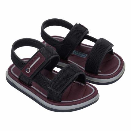Sandalia Baby Cartago Malaga Sport - 12405 - Cinza/preto/bordo - Atacado