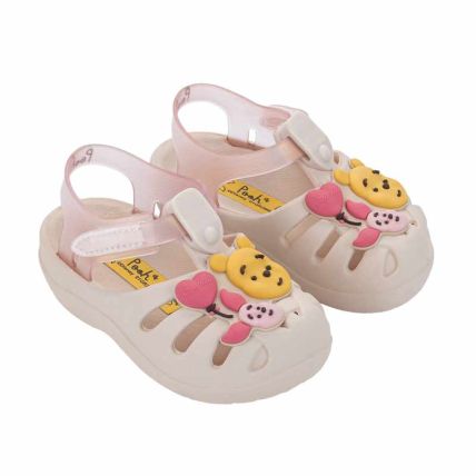 Sandalia Baby Disney Magic Aranha - 22303 - Bege/bege Perolado - Atacado