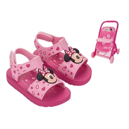Sandalia Baby Disney Time - 23345 - Rosa/rosa - Atacado