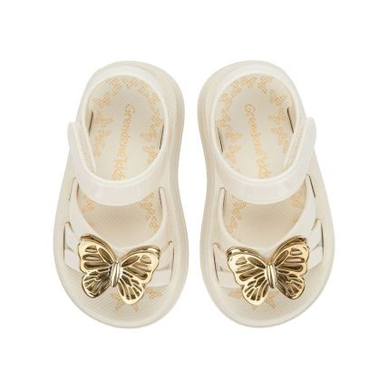 Sandalia Baby Gkids Lomy Bliss - 23498 - Bege/ouro - Atacado
