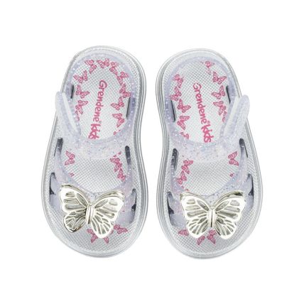 Sandalia Baby Gkids Lomy Bliss - 23498 - Cinza/prata - Atacado