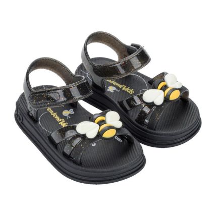 Sandalia Baby Gkids Lomy Bliss - 23498 - Preto/preto Glitter - Atacado