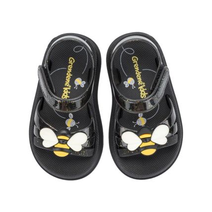 Sandalia Baby Gkids Lomy Bliss - 23498 - Preto/preto Glitter - Atacado