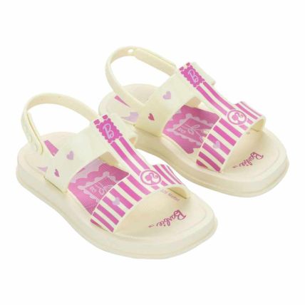 Sandalia Baby Ipanema Barbie Fashion - 27519 - Bege/bege/lilas - Atacado