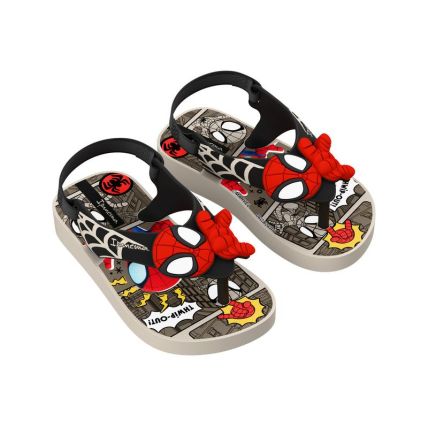 Sandalia Baby Ipanema Spidey - 27513 - Bege/preto/vermelho - Atacado