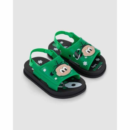 Sandalia Baby Ipanema Turma Da Monica Cute - 27522 - Preto/verde - Atacado