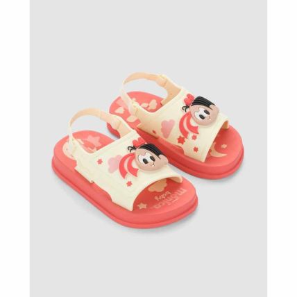 Sandalia Baby Ipanema Turma Da Monica Cute - 27522 - Vermelho/bege - Atacado