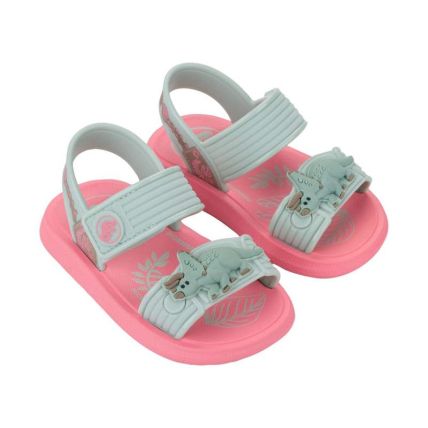 Sandalia Baby Jurassic Soft Step - 23414 - Rosa/verde - Atacado