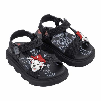 Sandalia Baby Patrulha Canina Easy - 23473 - Preto/preto/branco - Atacado