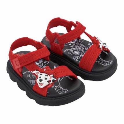 Sandalia Baby Patrulha Canina Easy - 23473 - Preto/vermelho - Atacado