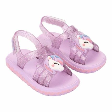 Sandalia Baby Zaxynina Dream - 19411 - Lilas Sereno Glitter - Atacado