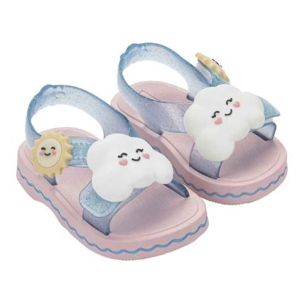 Sandalia Baby Zaxynina Sunny - 19370 - Azul Lua Glitter/rosa - Atacado