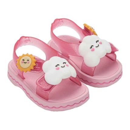 Sandalia Baby Zaxynina Sunny - 19370 - Rosa Sorvete Glitter - Atacado