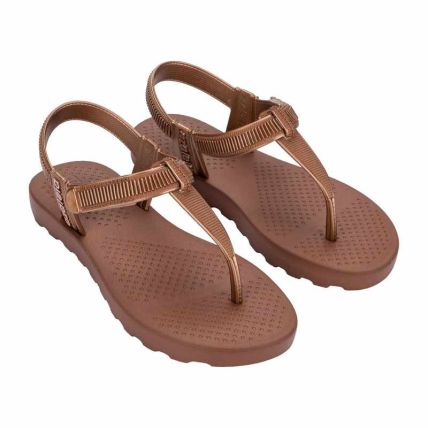 Sandalia Feminina Azaleia Heloisa - 19426 - Cobre/marrom Licor - Atacado