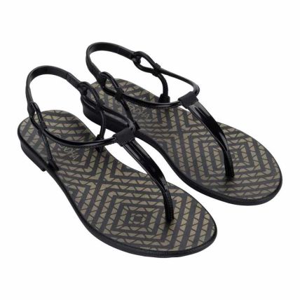 Sandalia Feminina Grendha Cintilante - 19405 - Preto - Atacado