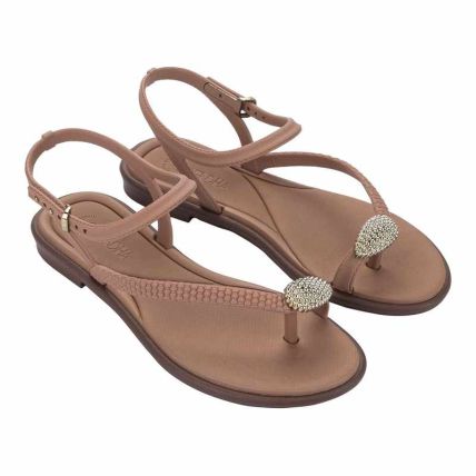 Sandalia Feminina Grendha Mais Conforto Icone - 19379 - Marrom Mocca - Atacado