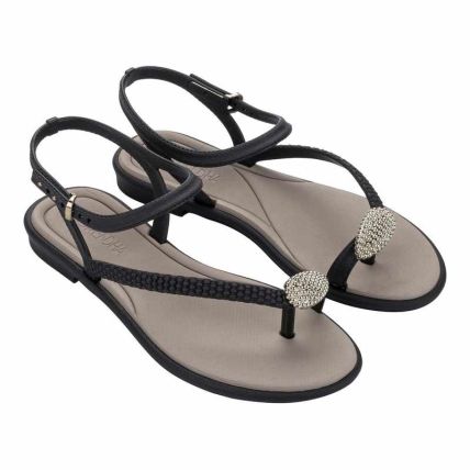 Sandalia Feminina Grendha Mais Conforto Icone - 19379 - Preto - Atacado