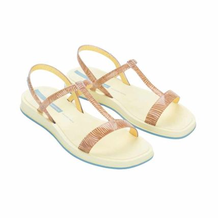 Sandalia Feminina Ipanema Glow Trendy - 27423 - Bege/vidro/azul - Atacado